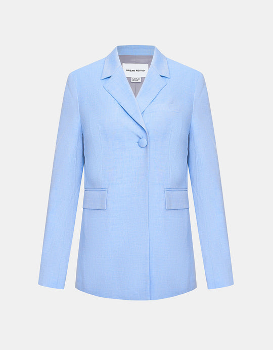 싱글 브레스트 플랩 포켓 블레이저