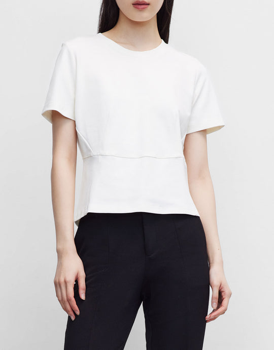 미니멀리스트 크루넥 티셔츠