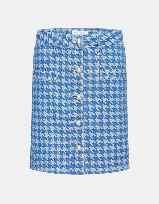 하운즈투스 버튼 프런트 데님 스커트