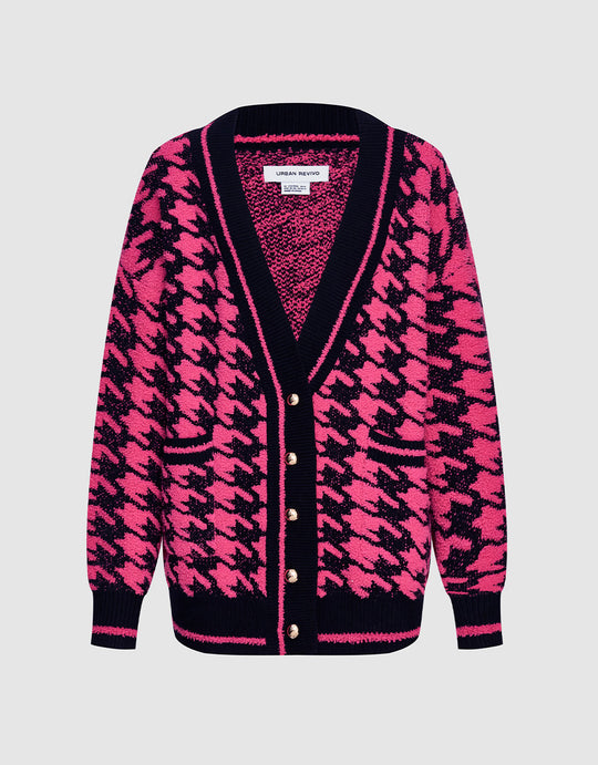 콘트라스트 트리밍 카디건