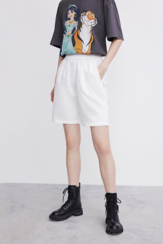 레저 데님 숏팬츠