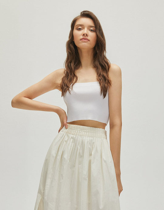 스퀘어 카라 미니 니트 뷔에스트