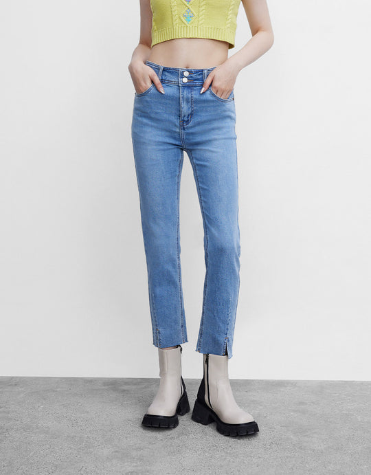 옆트임 스키니 진