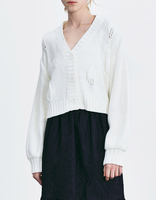 플레인 버튼업 가디건