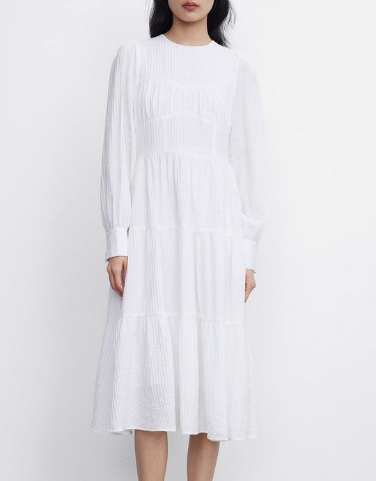 플레인 텍스처 드레스