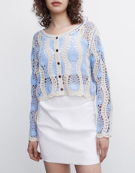 크로셰 버튼업 카디건