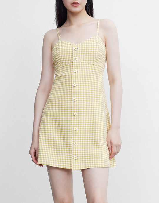 슬리브리스 데님 드레스