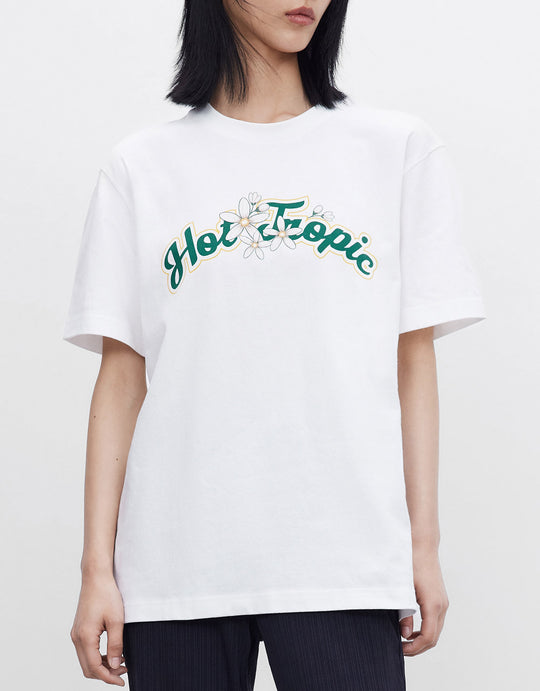 플로럴 프린트 티셔츠