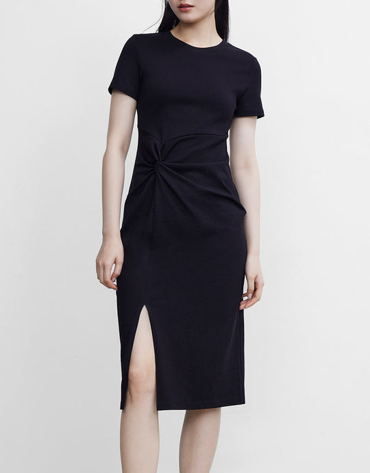 크루넥 스키니 드레스