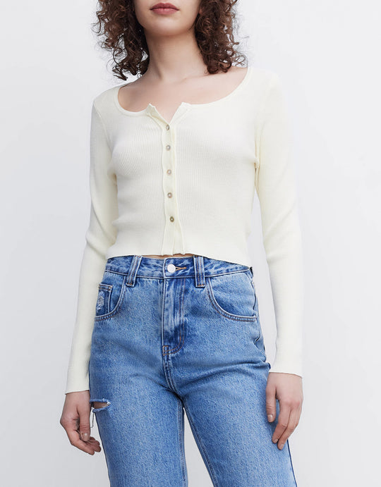 베이직 크루넥 가디건