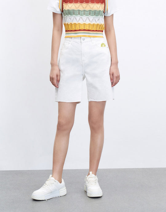 레저 데님 숏팬츠