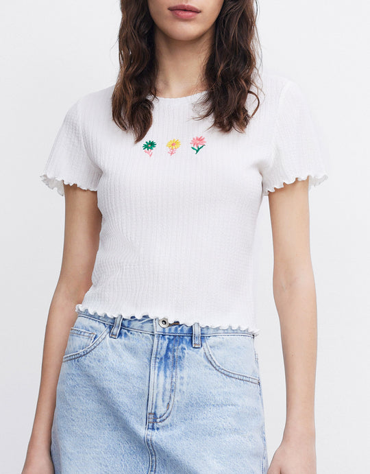 크루넥 스키니 티셔츠