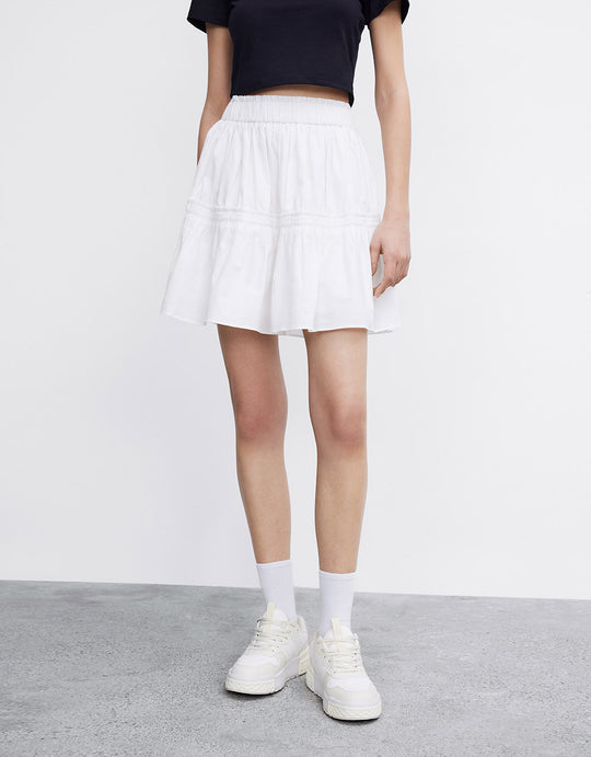 A라인 미디 스커트