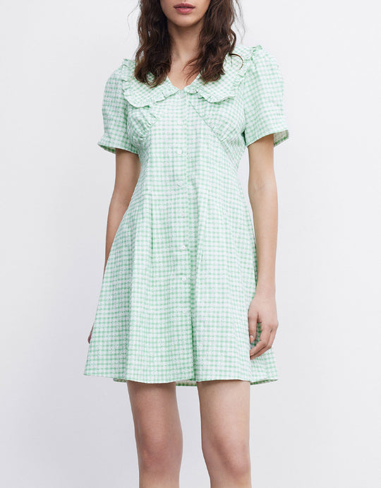 라펠 데님 드레스