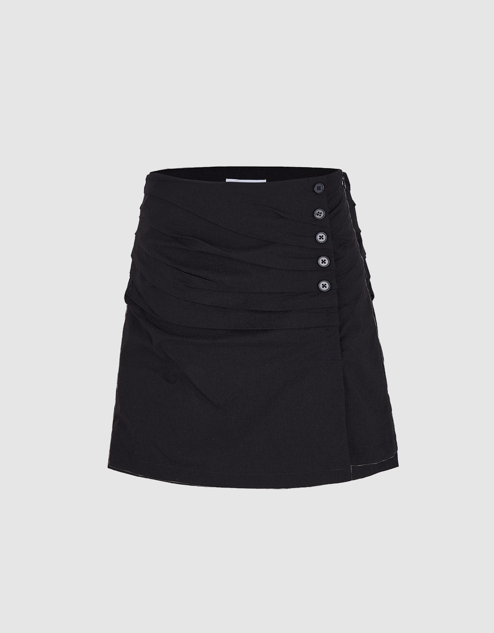 주름 장식 버튼업 스커트