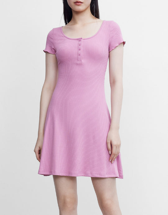 U넥 A라인 드레스