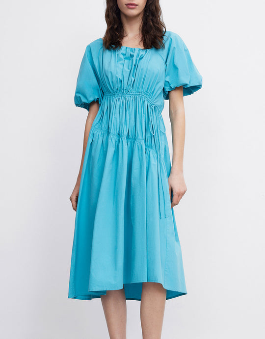 언발란스 셔링 드레스