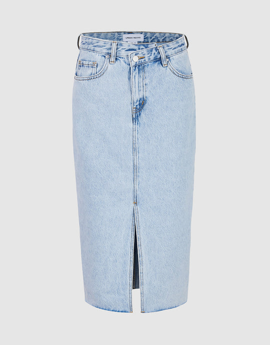 스트레이트 데님 스커트