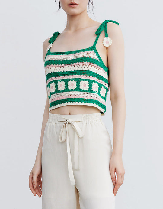 스퀘어넥 미니 니트 뷔에스트