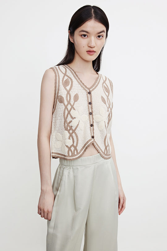 슬리브리스 V넥 가디건