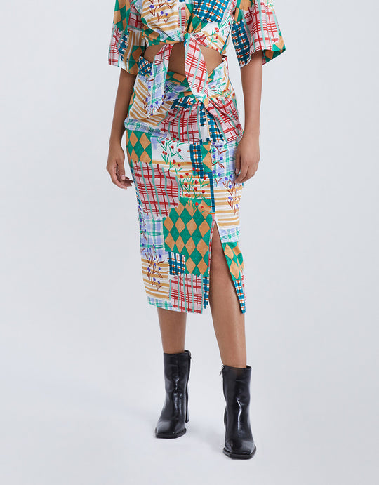 롱 스트레이트 스커트