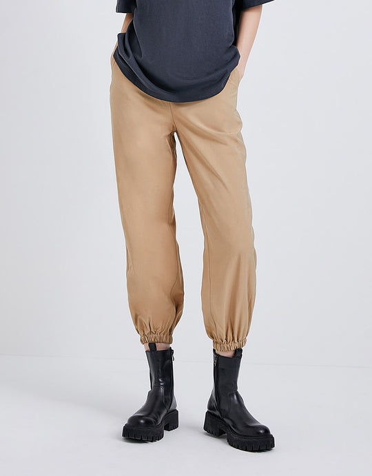 우븐 9 부 조거 팬츠