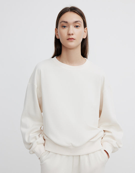 오프 숄더 크루넥 루즈핏 맨투맨