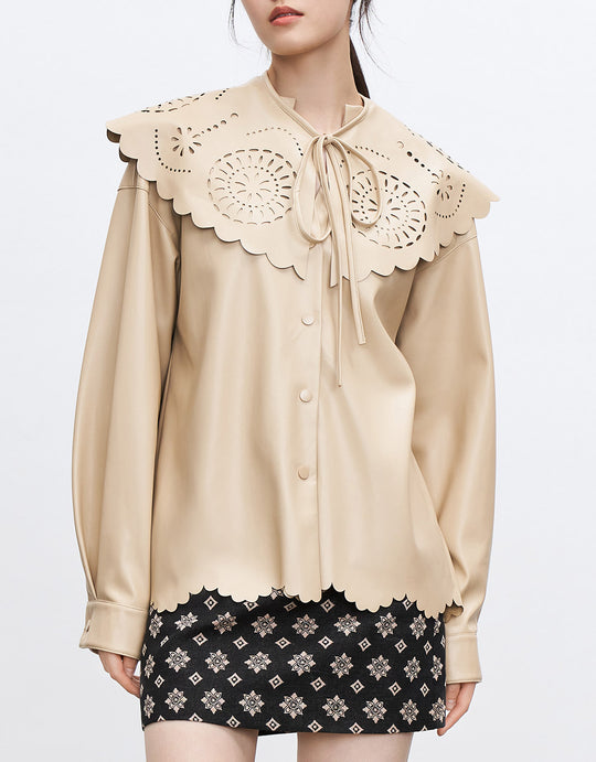 오프숄더 슬리브 재킷