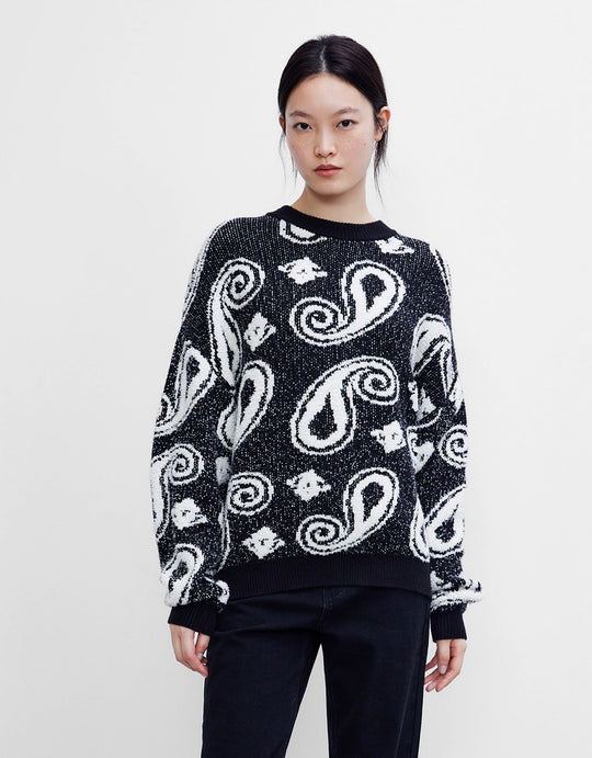 크루넥 니트 티셔츠