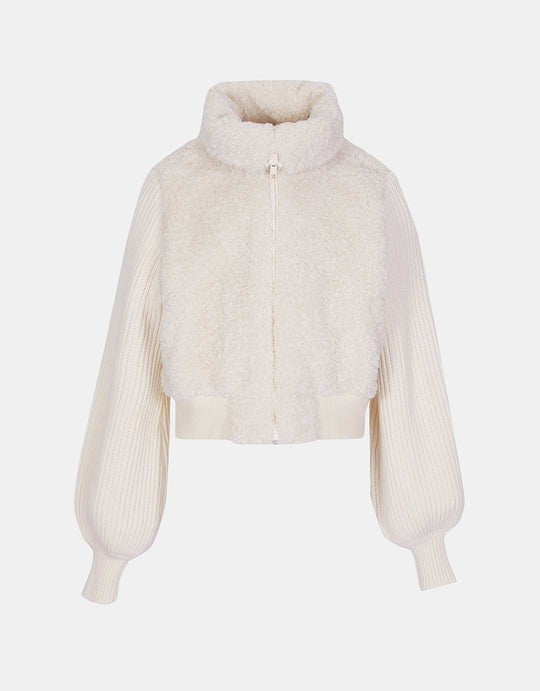 집업 하이넥 퍼자켓