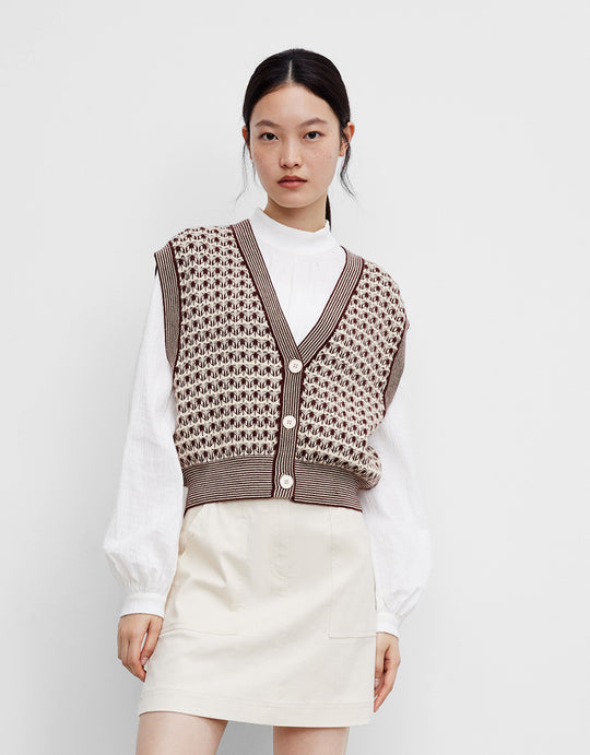 V넥 니트 뷔에스트