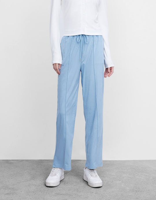 캐주얼 우븐 롱 와이드 팬츠