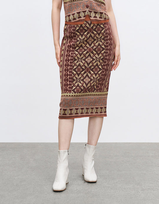 컬믹스 레트로 니트 스커트