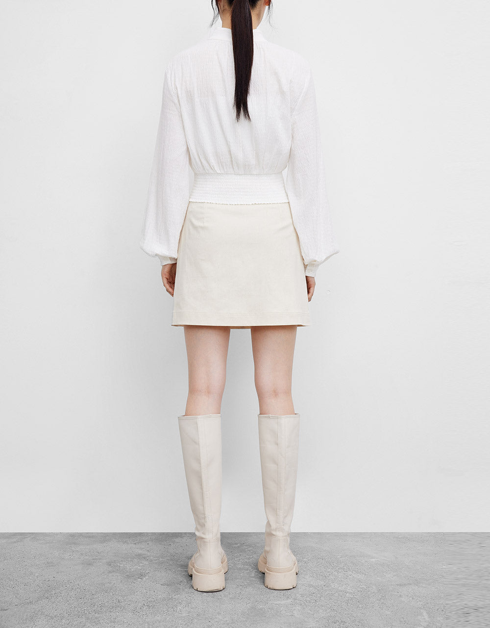 숏 A라인 스커트