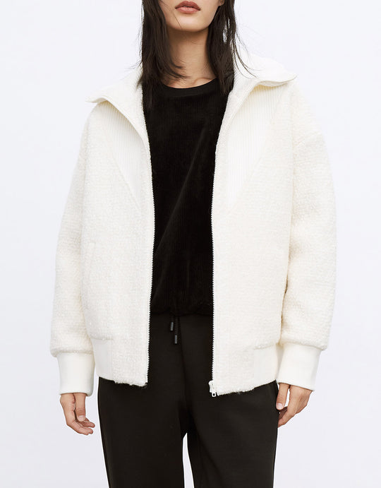 텍스처 집업 겨울 코트