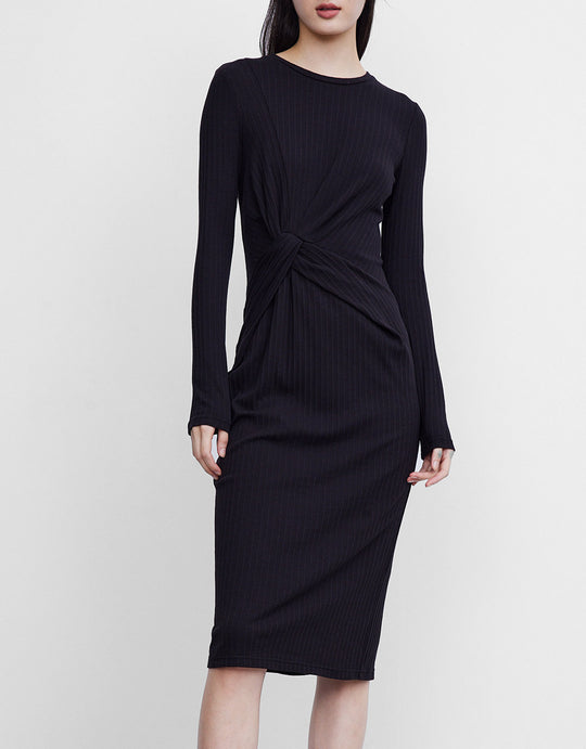 표준 터틀넥 스키니 드레스