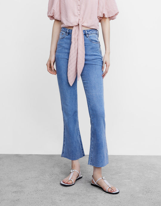 로우 헴 플레어 레그 진