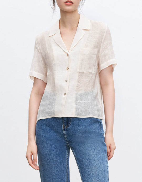 패치 포켓 버튼 업 셔츠