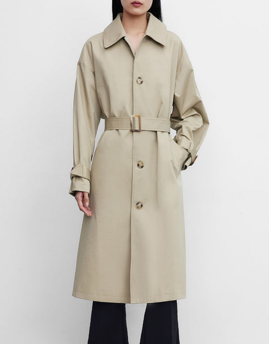 벨트 롱 트렌치코트