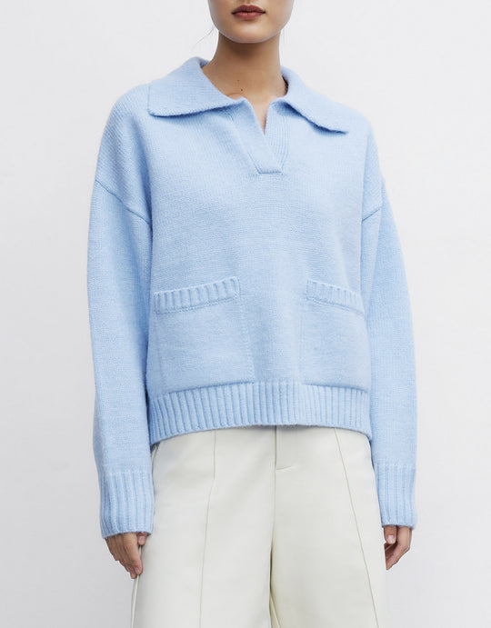 패치 포켓 스웨터