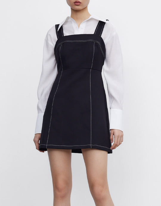 슬리브리스 스퀘어 넥 드레스