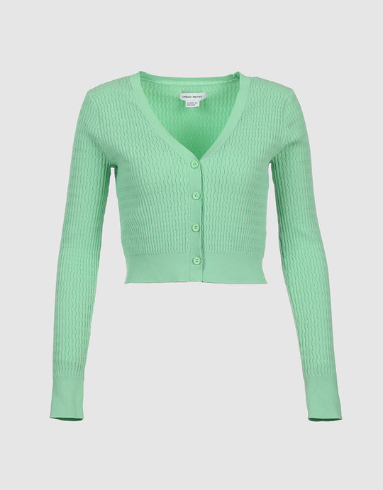 플레인 버튼업 가디건