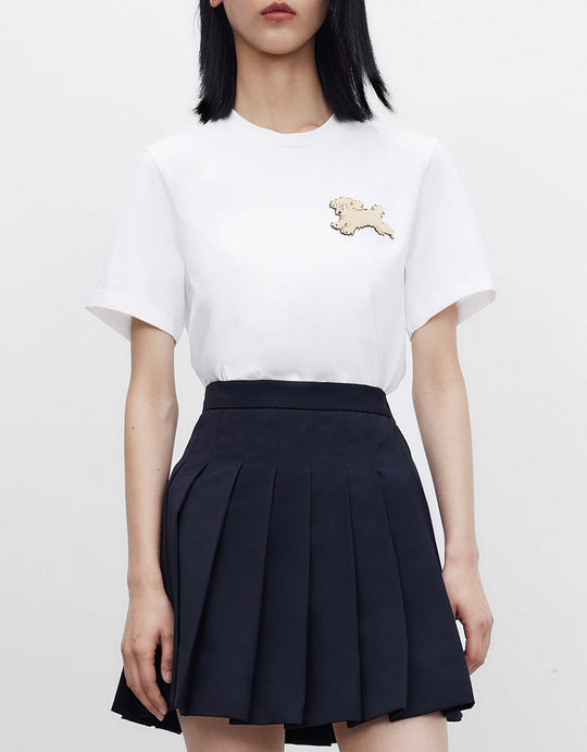 도그 디테일 티셔츠