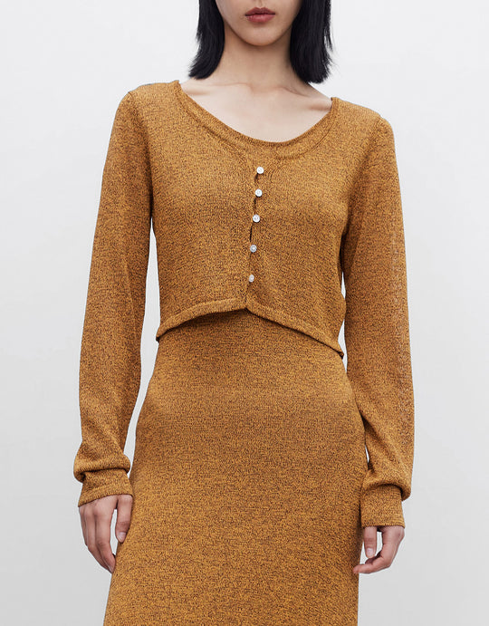 버튼업 스키니 가디건