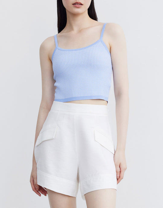 U넥 니트 미니 뷔에스트