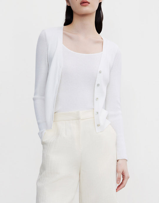 스탠다드 슬리브 크루넥 니트 티셔츠