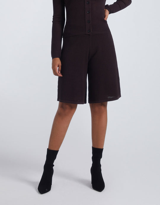 중간 길이 니트 팬츠