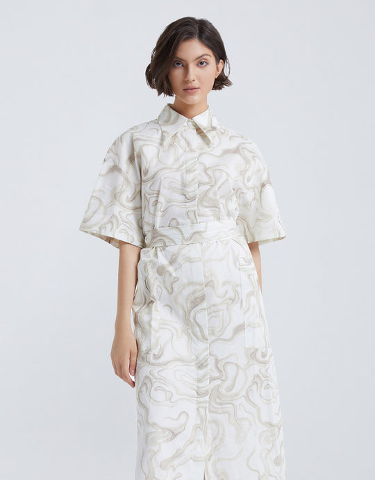 라펠 스트레이트 드레스