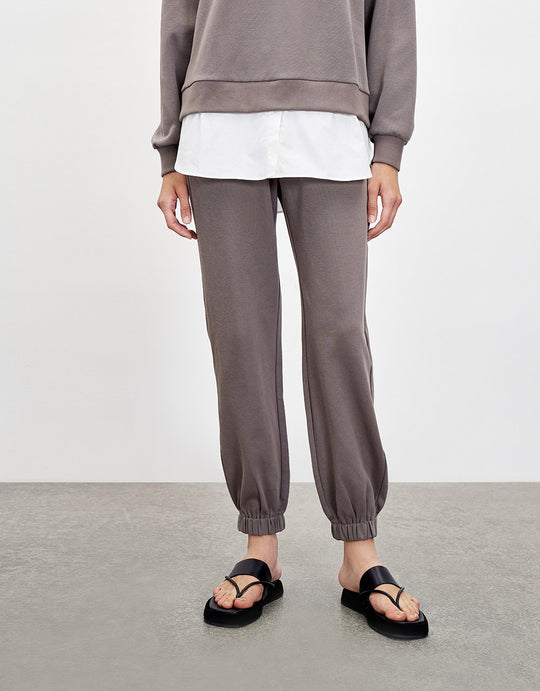 캐주얼 코튼 롱 조거 팬츠