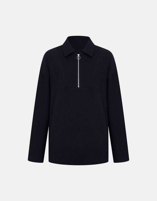 여성 반집업 플래킷 맨투맨